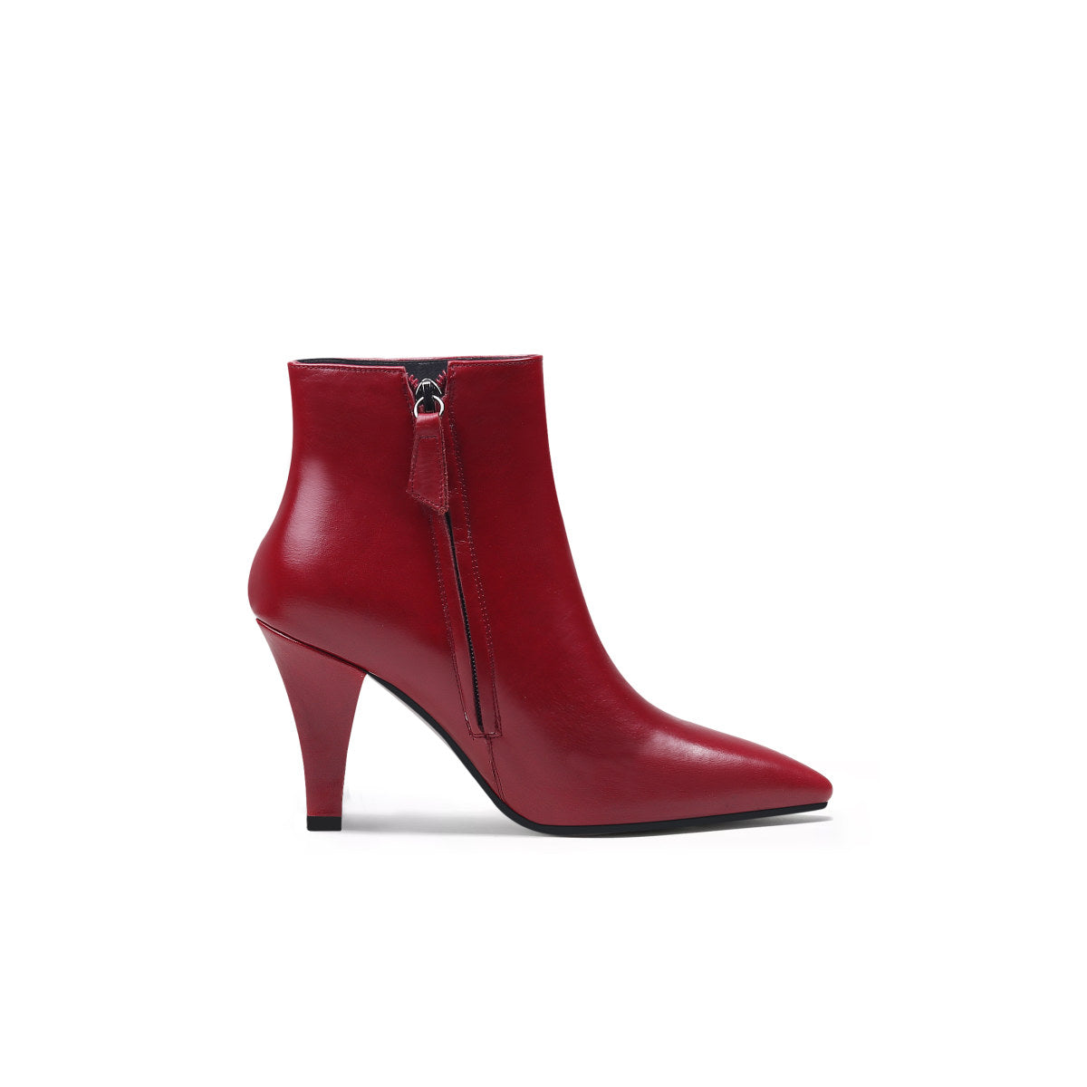 chic monotone ankle boots all wine 3
