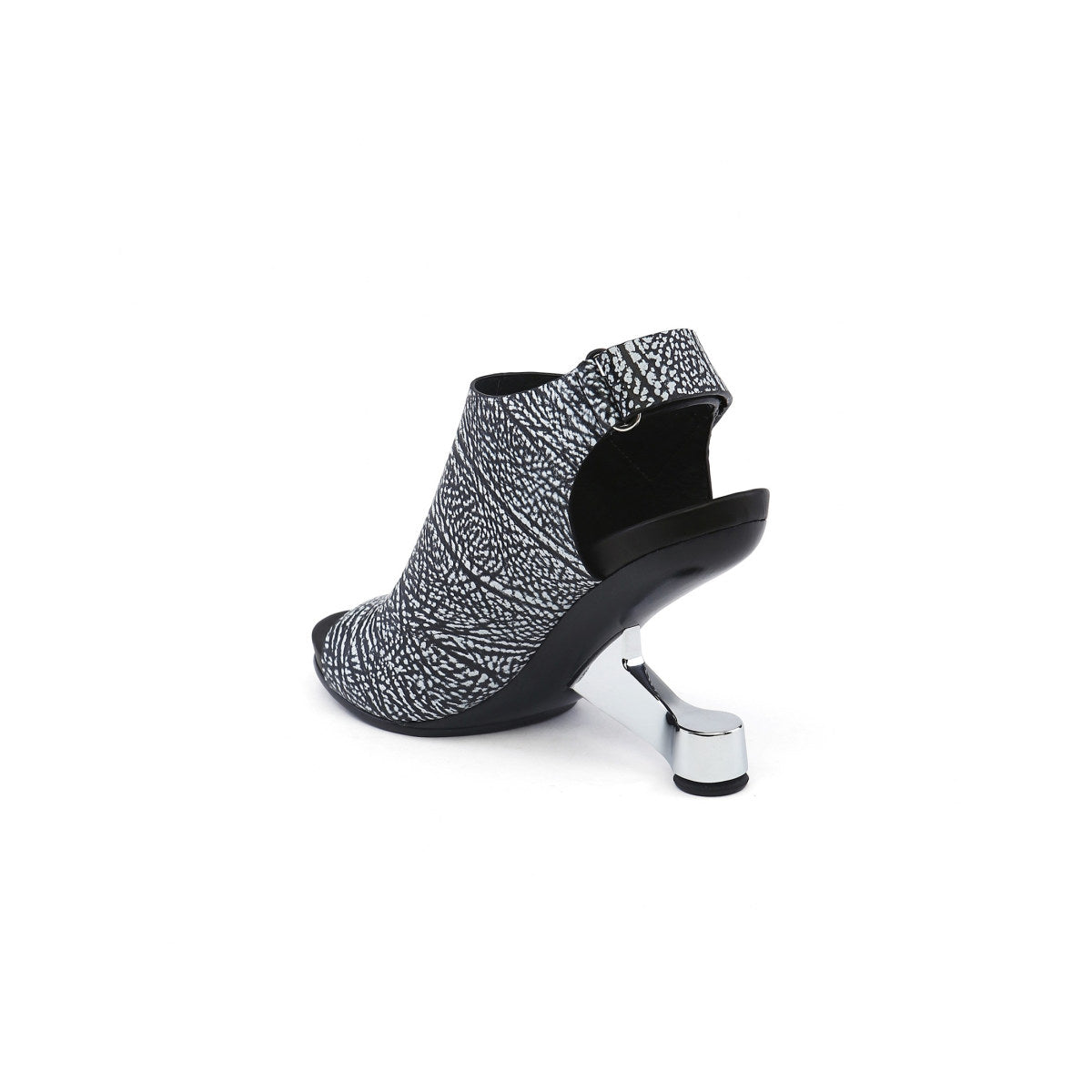 chic open toe slingback ankle boots all white 4