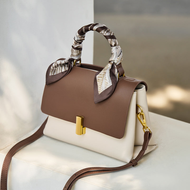 chocolate scarf handbag all 3