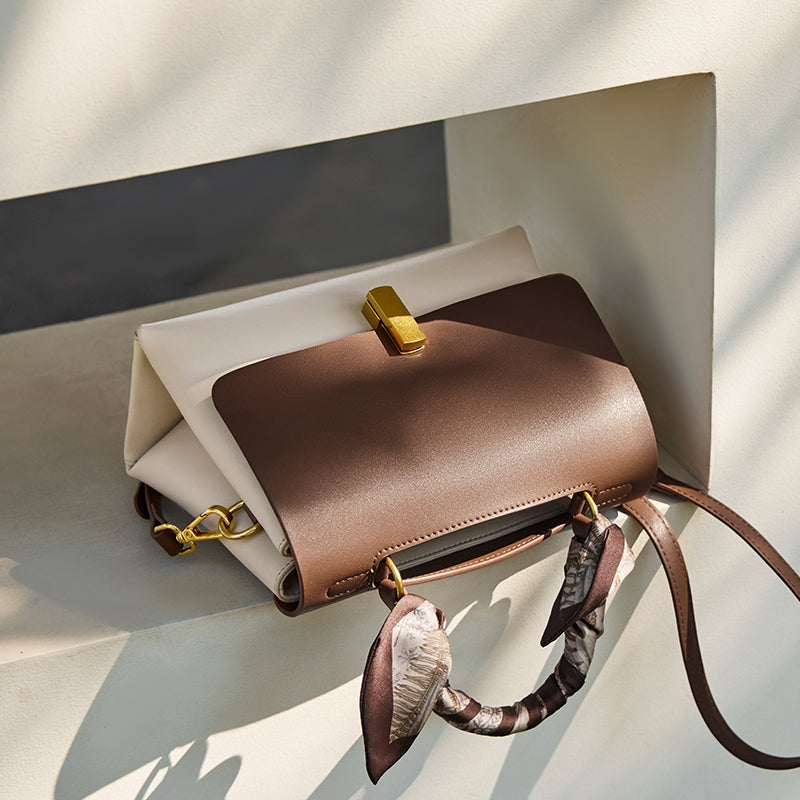 chocolate scarf handbag all 4