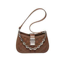 Christina Woven Leather Chained Shoulder Bag