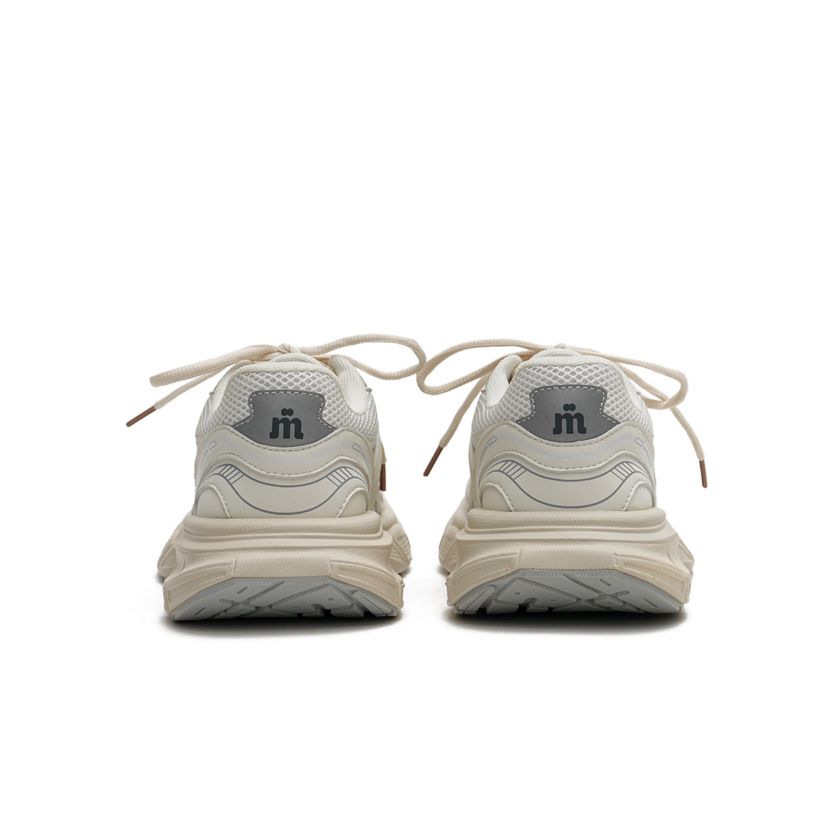 chunky athletic sneakers all beige 3