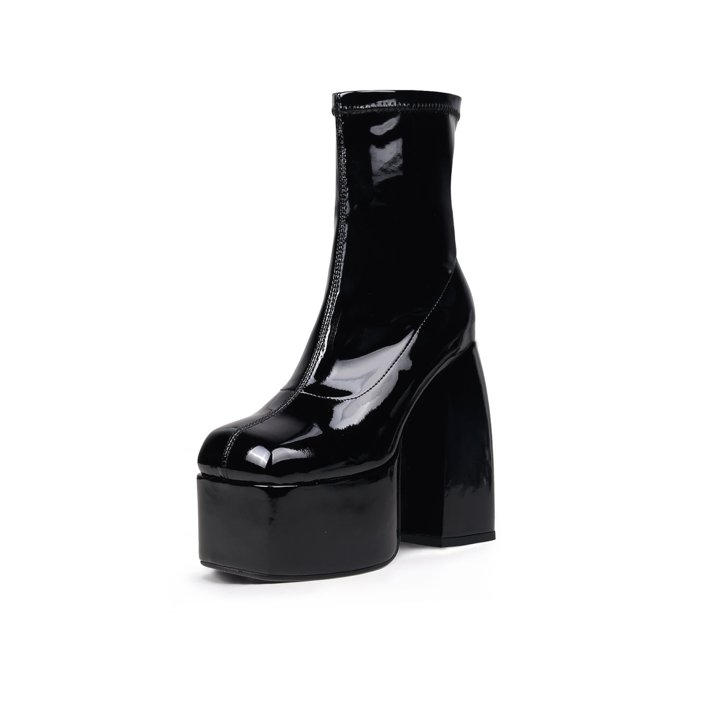 chunky black ankle boots all black 2