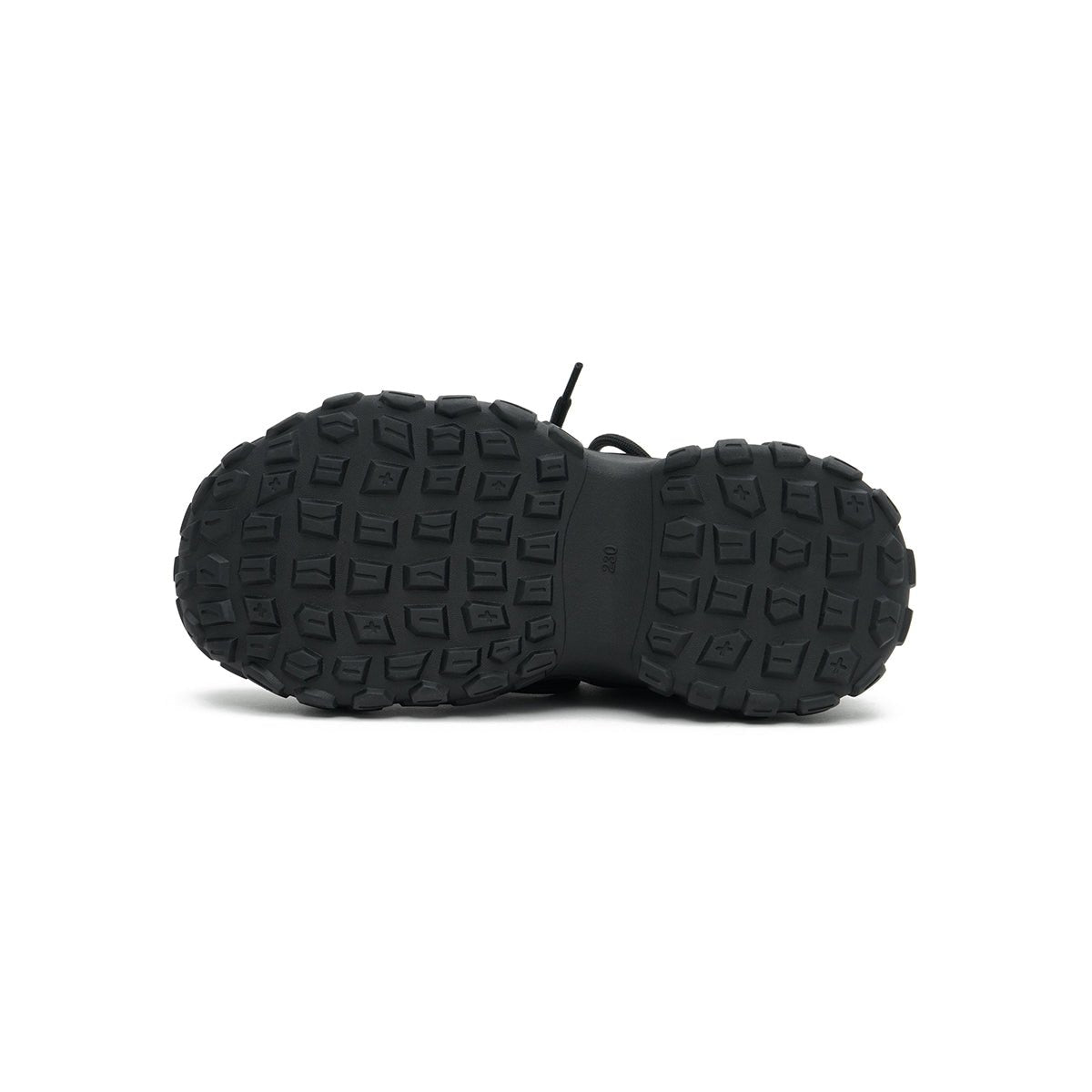 chunky breathable running shoes all black 4