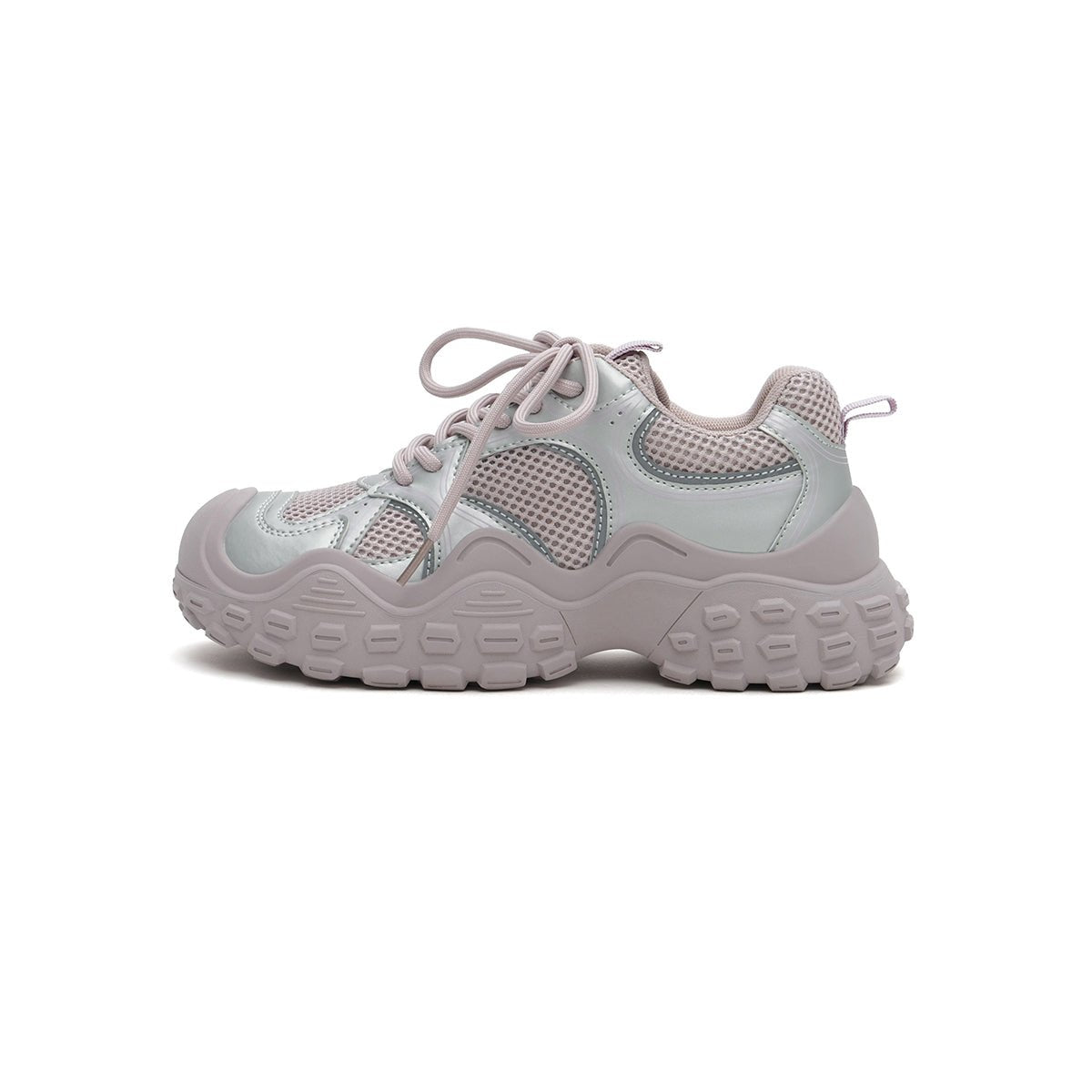 chunky breathable running shoes all redbean 1