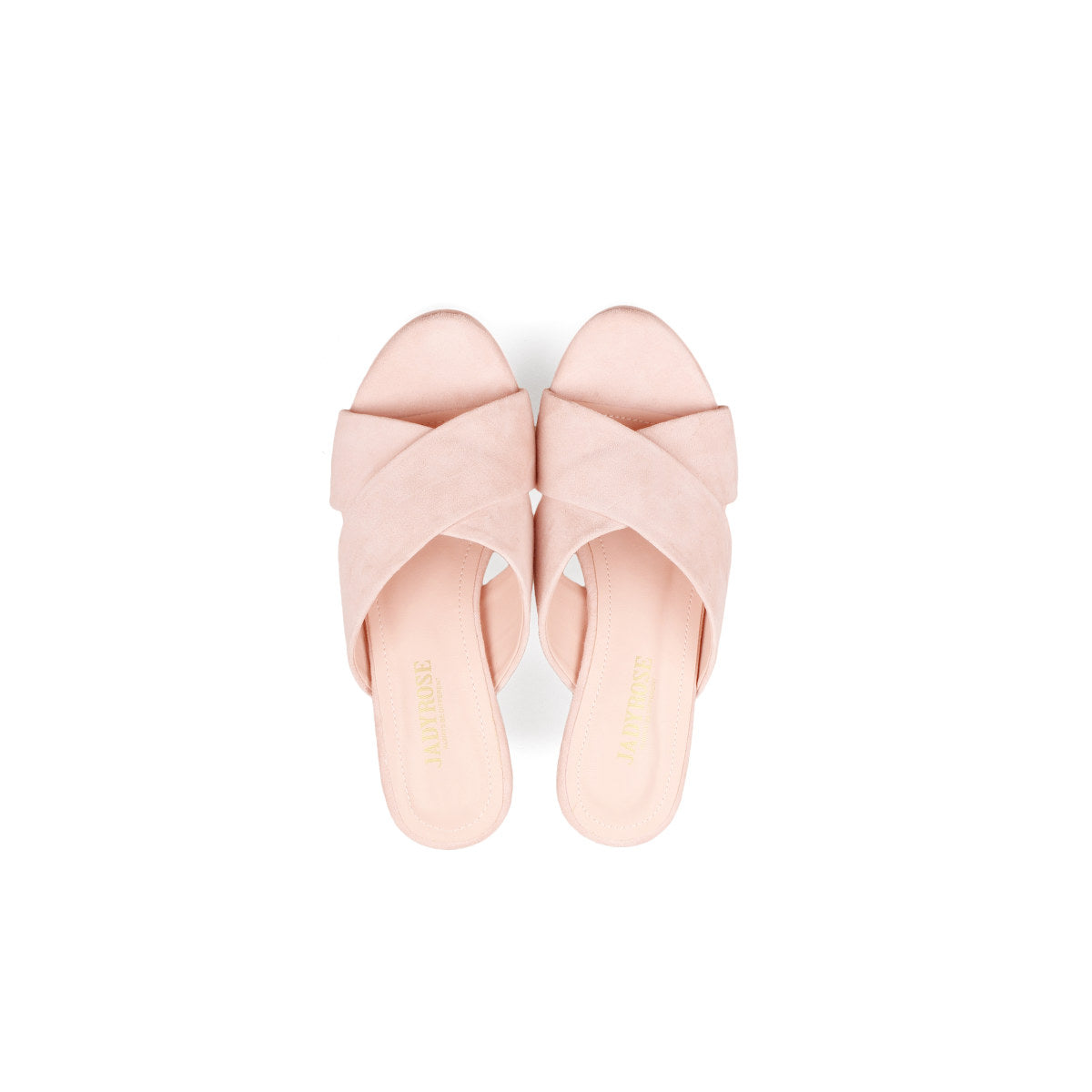 chunky criss cross platform mules all peach 4