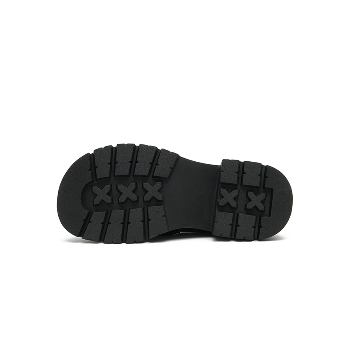 chunky heel buckled platform loafers all black 4