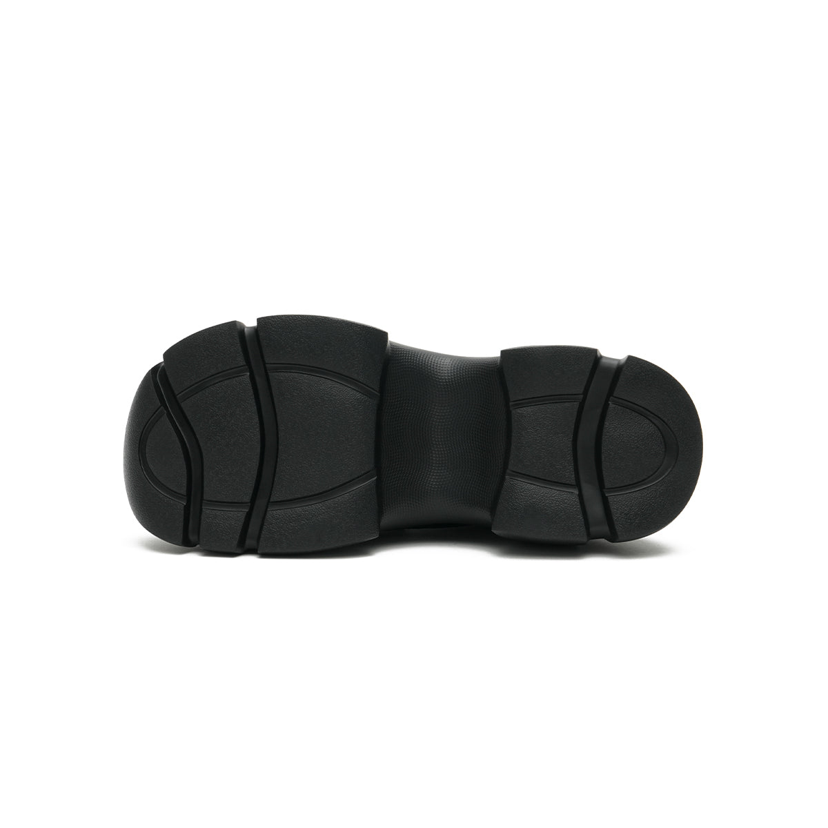 chunky heel platform lace up leather shoes all black 4