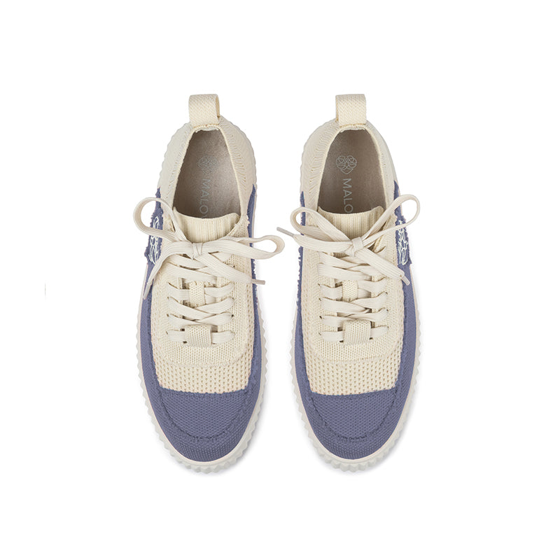 Chunky Platform Knit Sneakers – Colorblock Casual Shoes