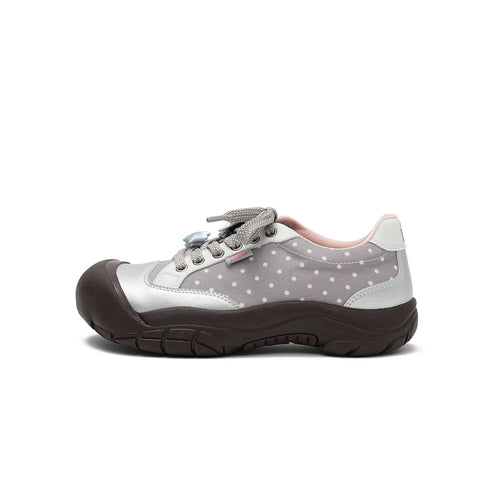 Chunky Polka Dot Star Charm Lace Up Sneakers