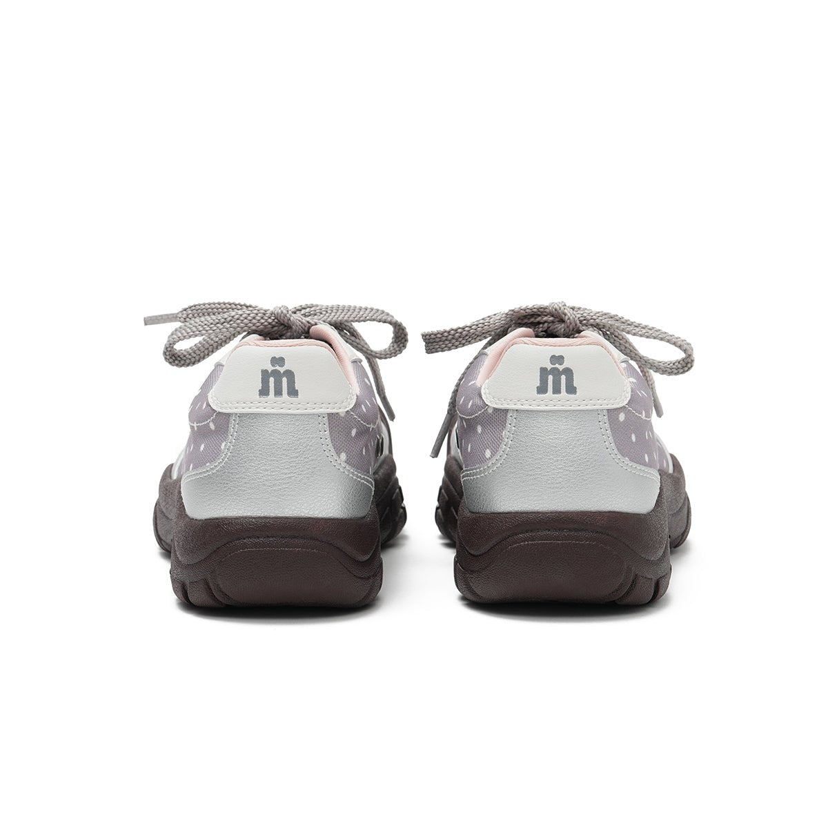 Chunky Polka Dot Star Charm Lace Up Sneakers