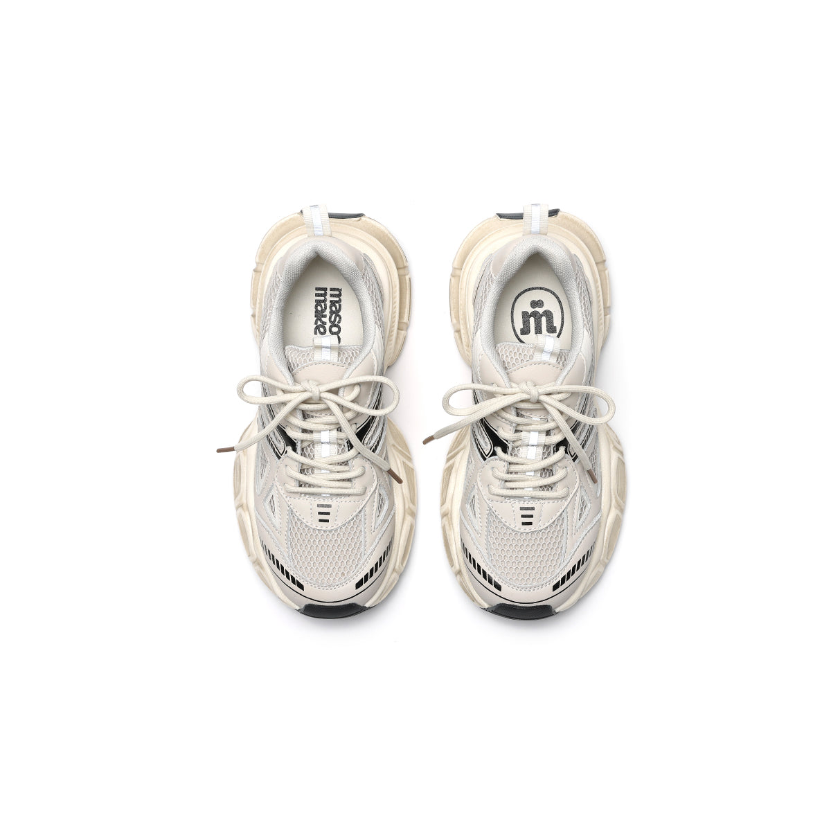 chunky streetstyle sneakers all beige 5