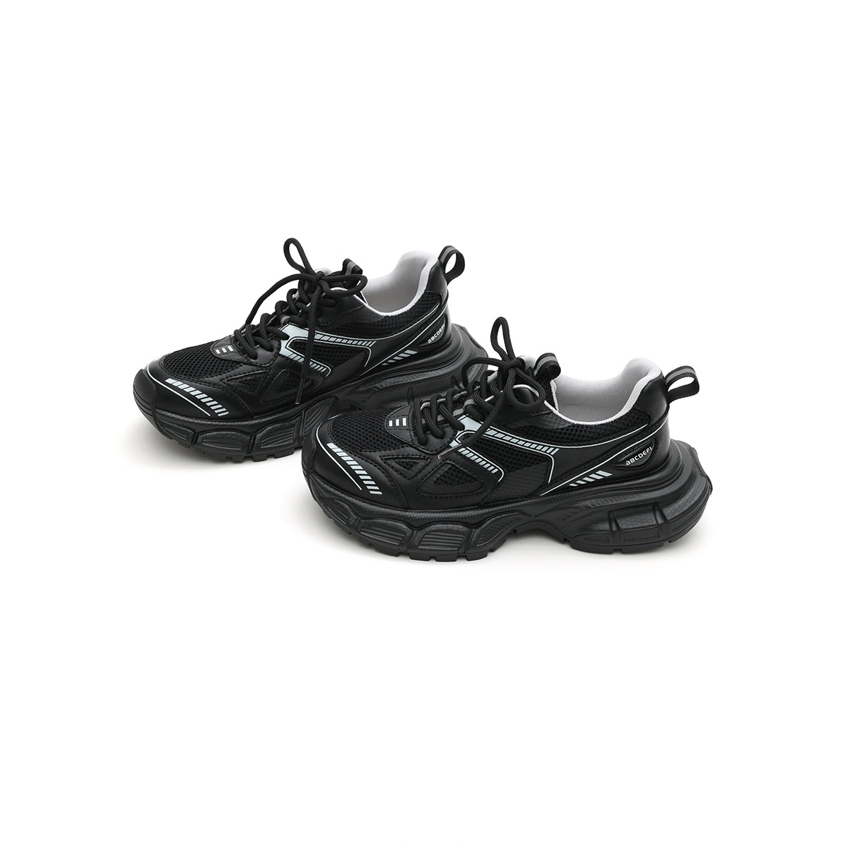 chunky streetstyle sneakers all black 3