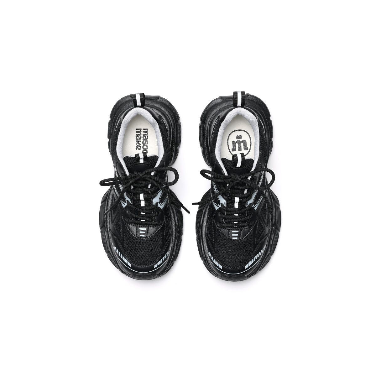 chunky streetstyle sneakers all black 5