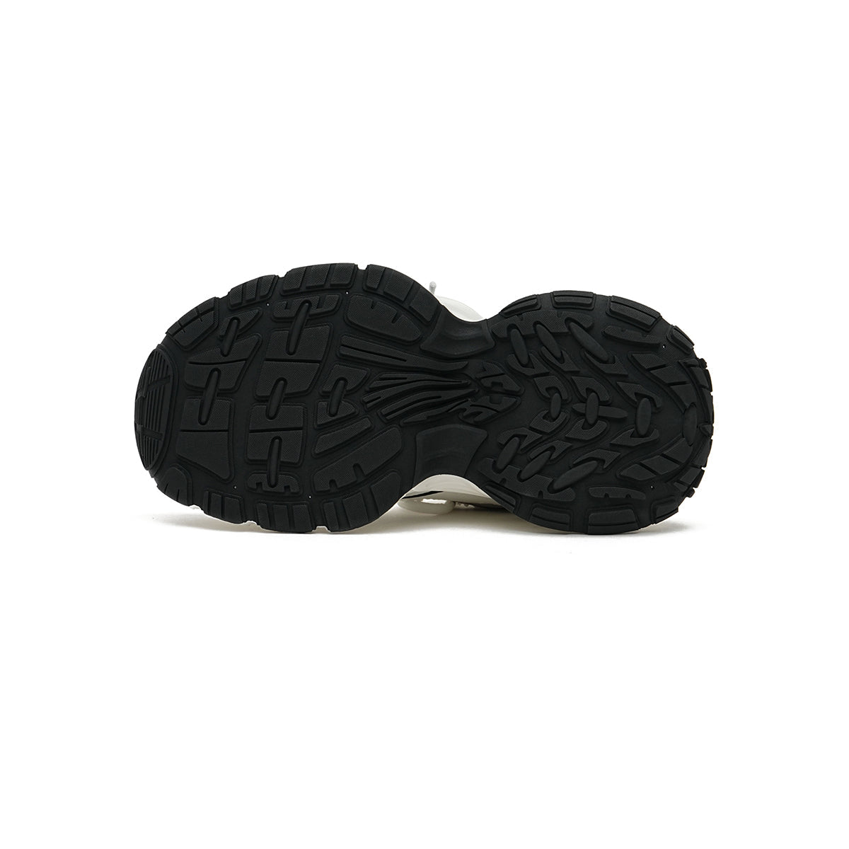 chunky thick sole running shoes all white 4