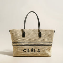 CILELA Raffia Beach Tote Bag