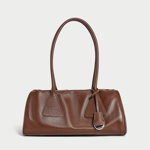 Classic Baguette Leather Shoulder Bag