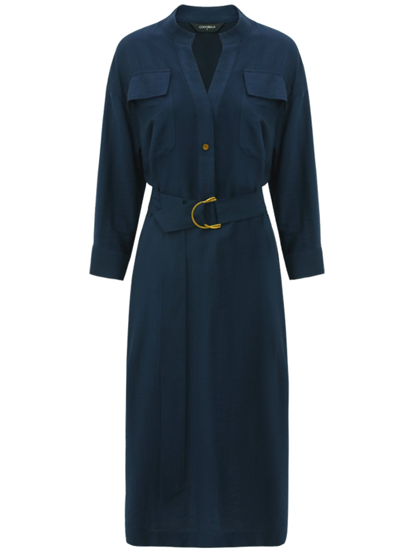 classic belted navy shirt dress all navy 4
