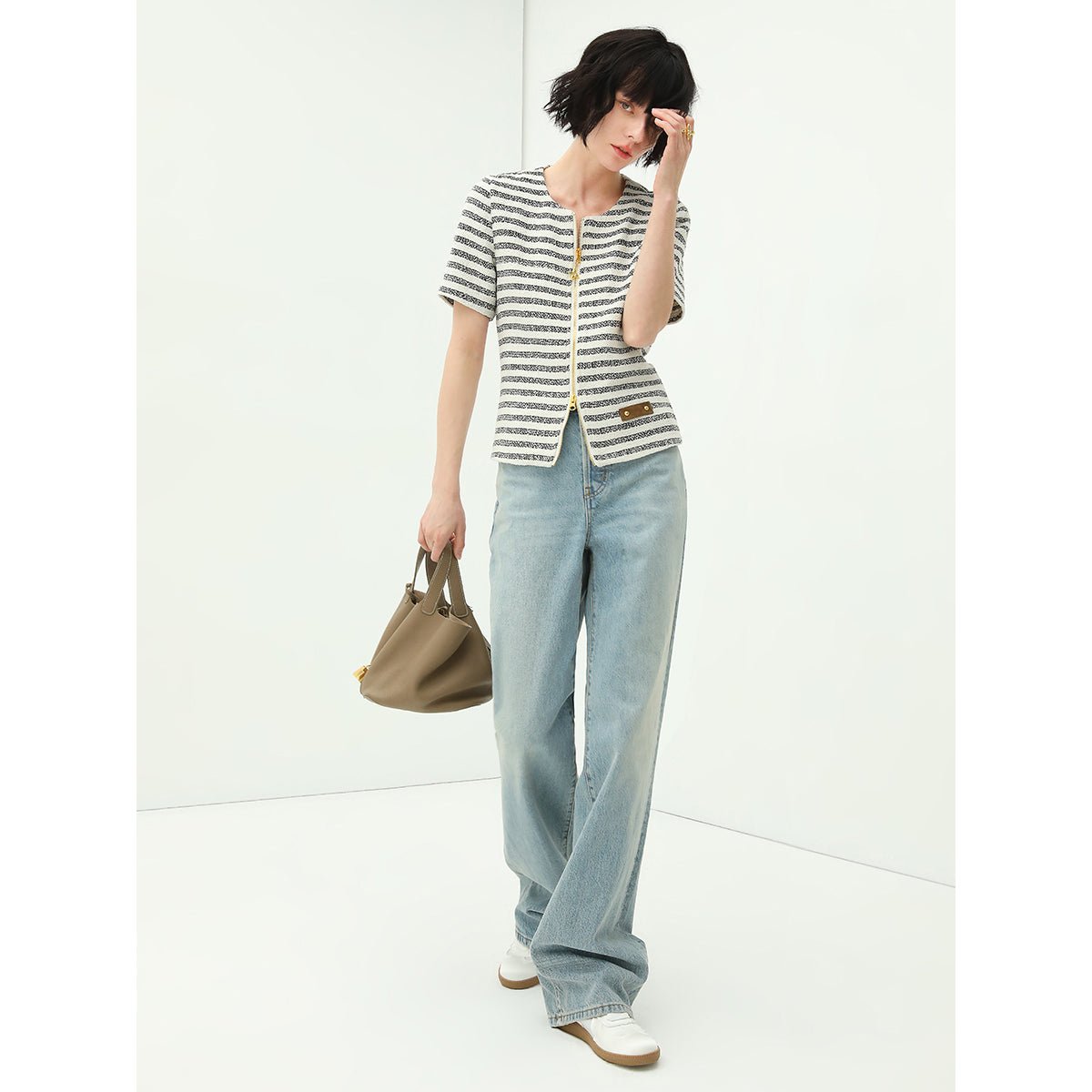classic bleached low waist straight leg blue jeans all blue 3