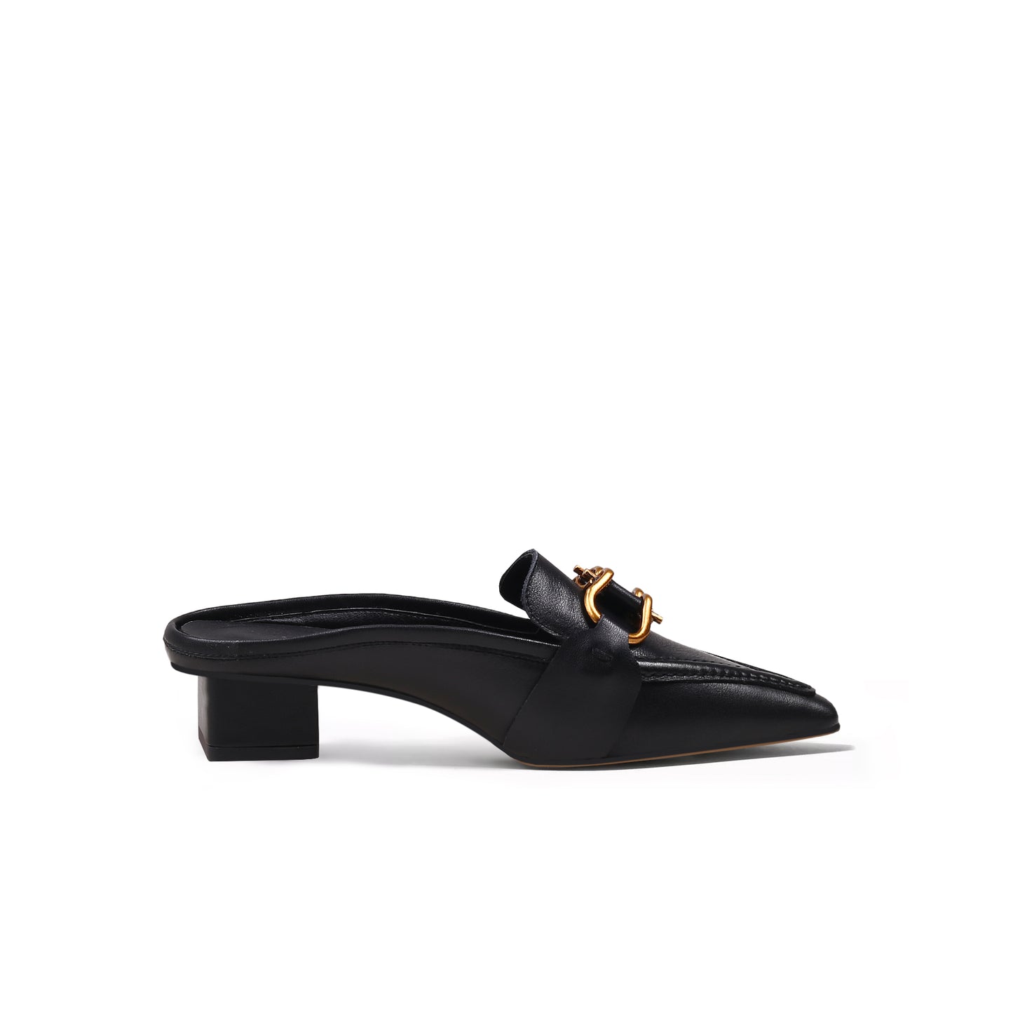 classic chain slip on mules all black 3