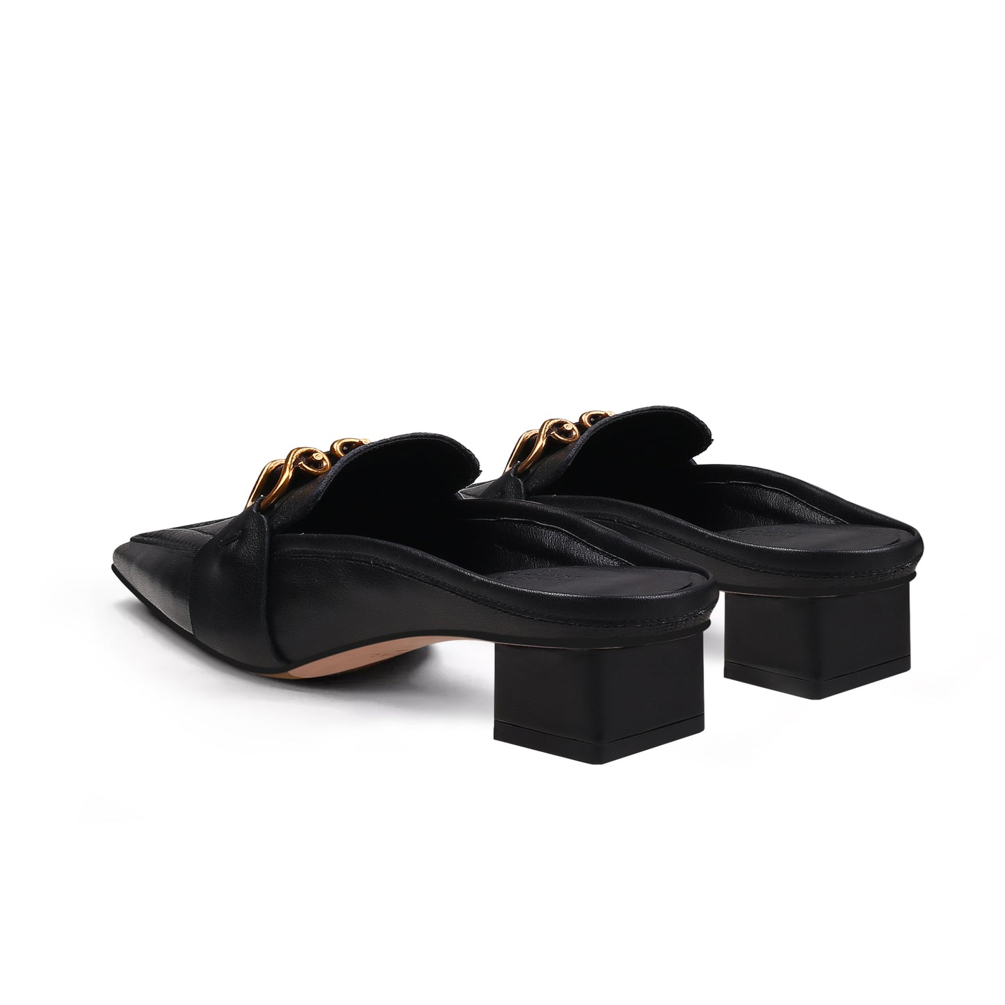 classic chain slip on mules all black 5