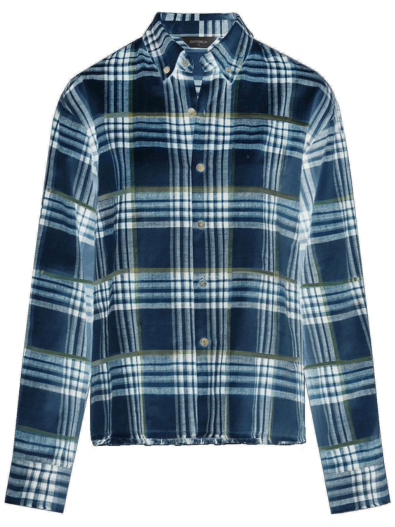 classic everyday plaid shirt all blue 4