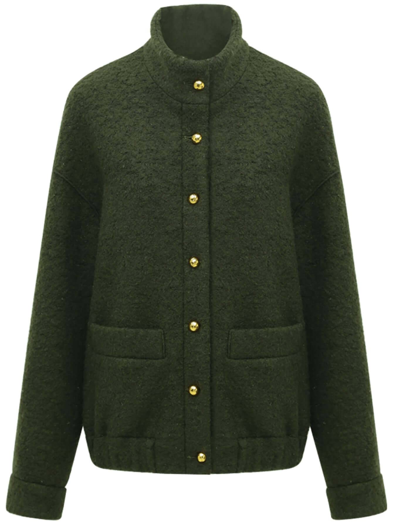 classic green wool coat all green 4