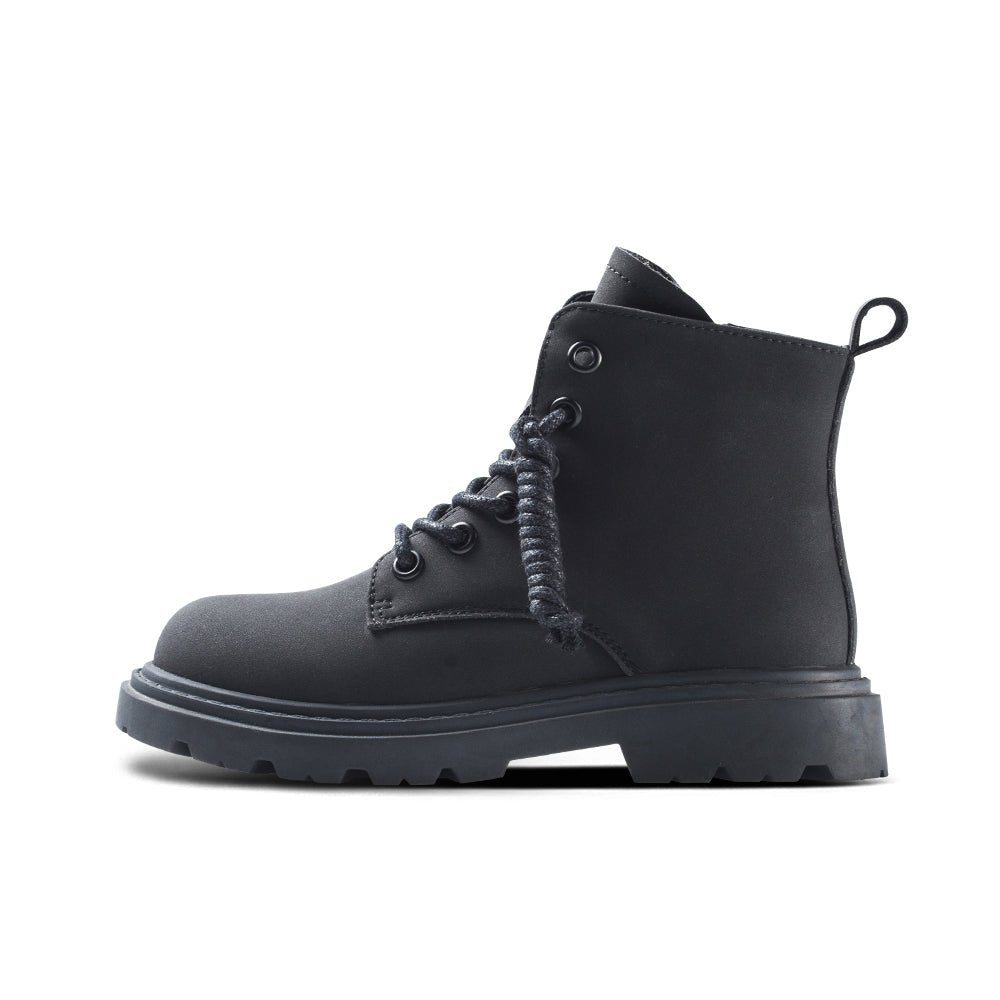 classic kids black combat boots all black 1