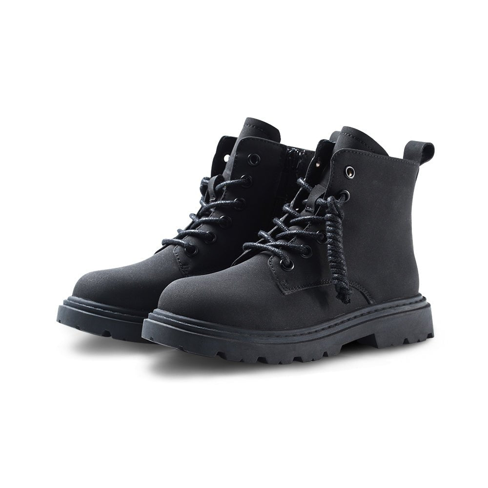 classic kids black combat boots all black 2