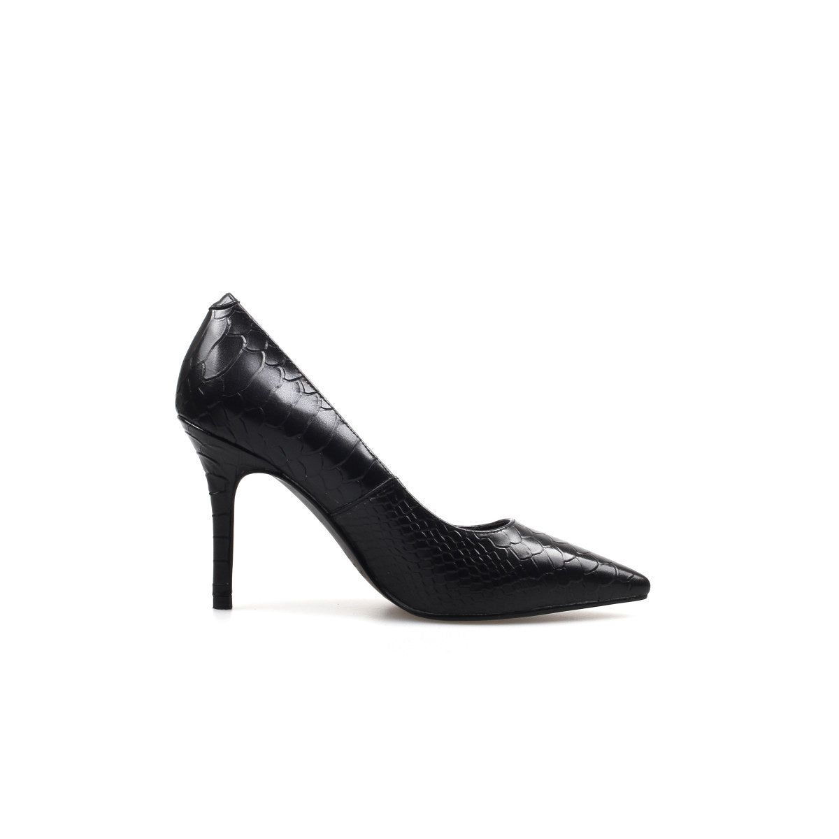 classic leather stiletto pumps all black 4