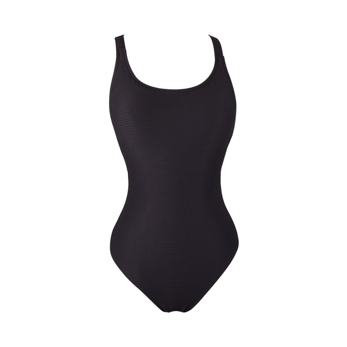 classic one piece crossback swimsuit all black 4