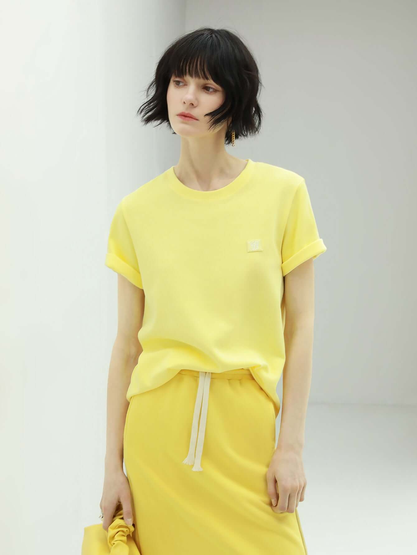 classic pastel short sleeved tee all yellow 1