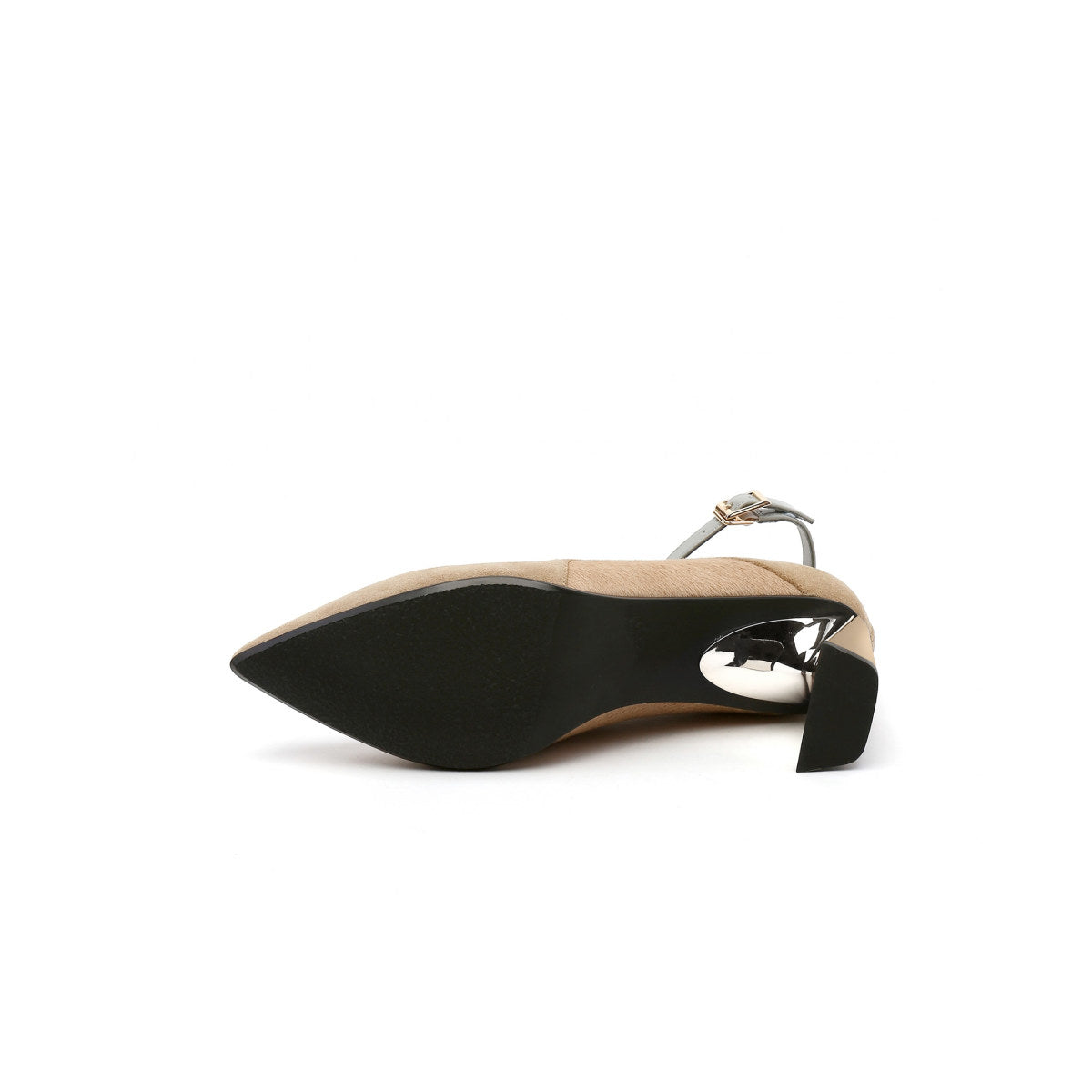 classic pointed toe ankle strap parisienne pumps all apricot 5