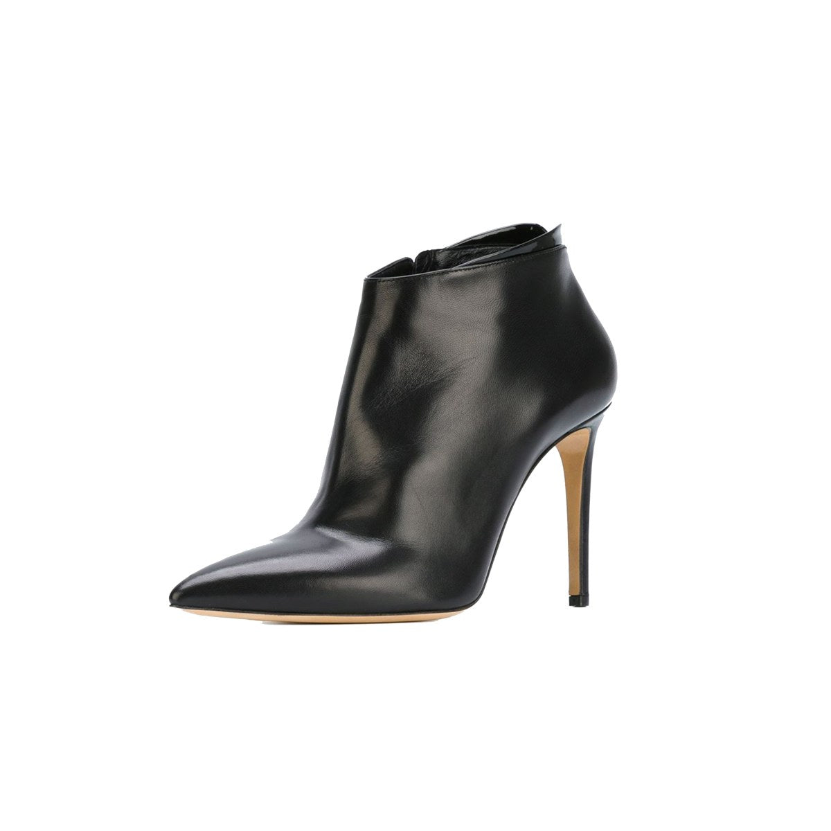 classic pointed toe stiletto boots all black 2