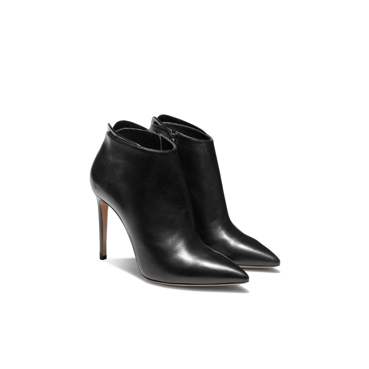 classic pointed toe stiletto boots all black 6