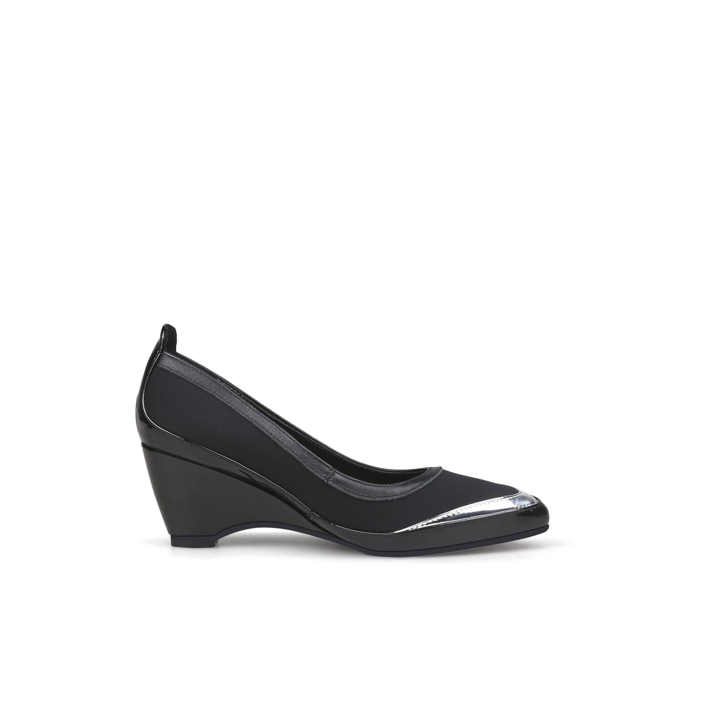 classic slip on formal wedges all black 3