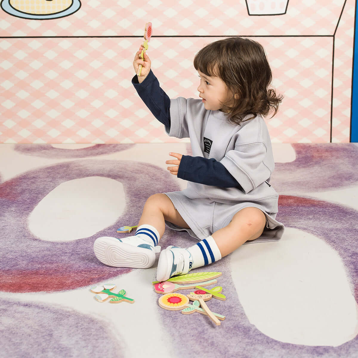 classic soft sole non slip pre walker baby sneakers all blue 6