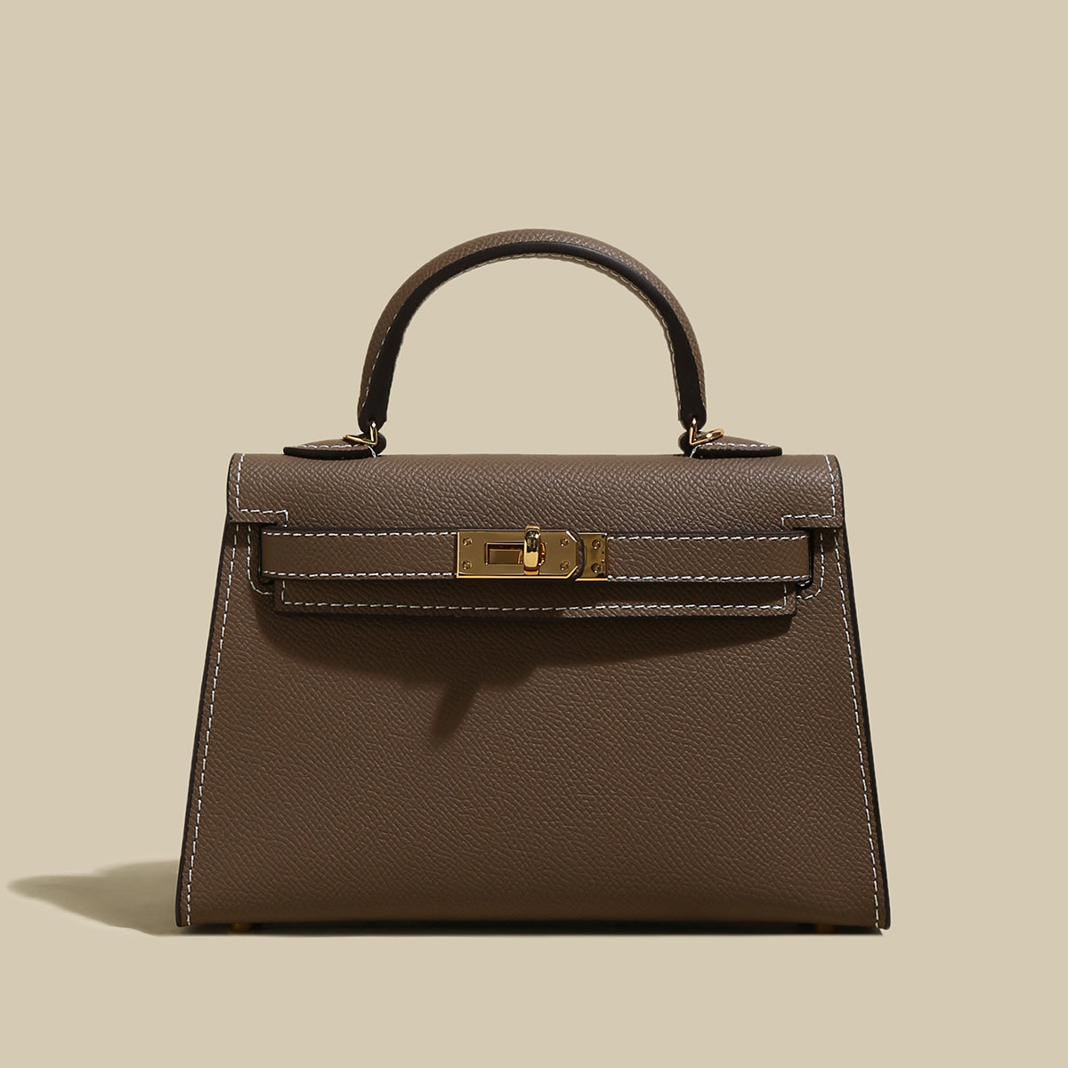 Classic Top-Handle Leather Bag