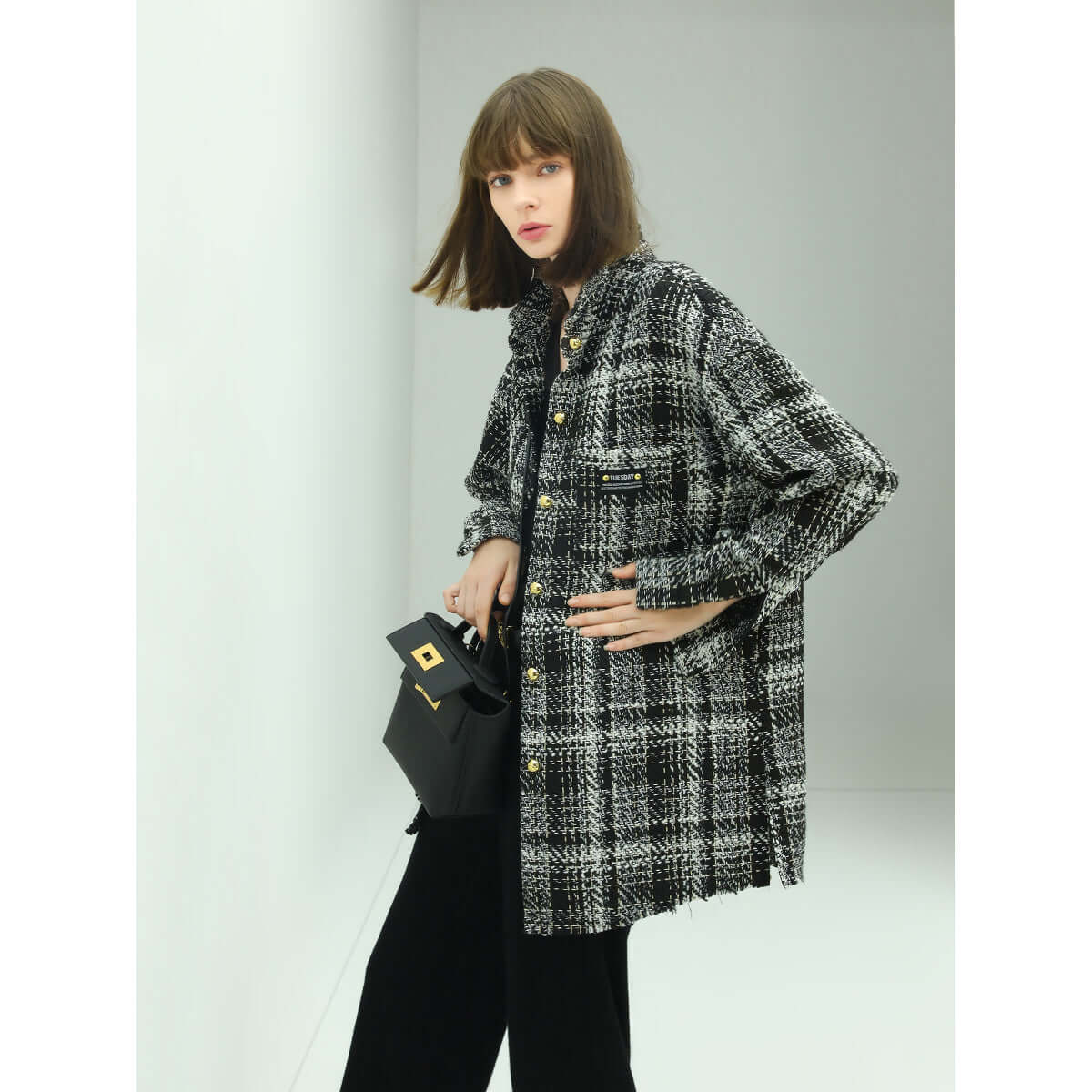 classic tweed checkered coat all check 2