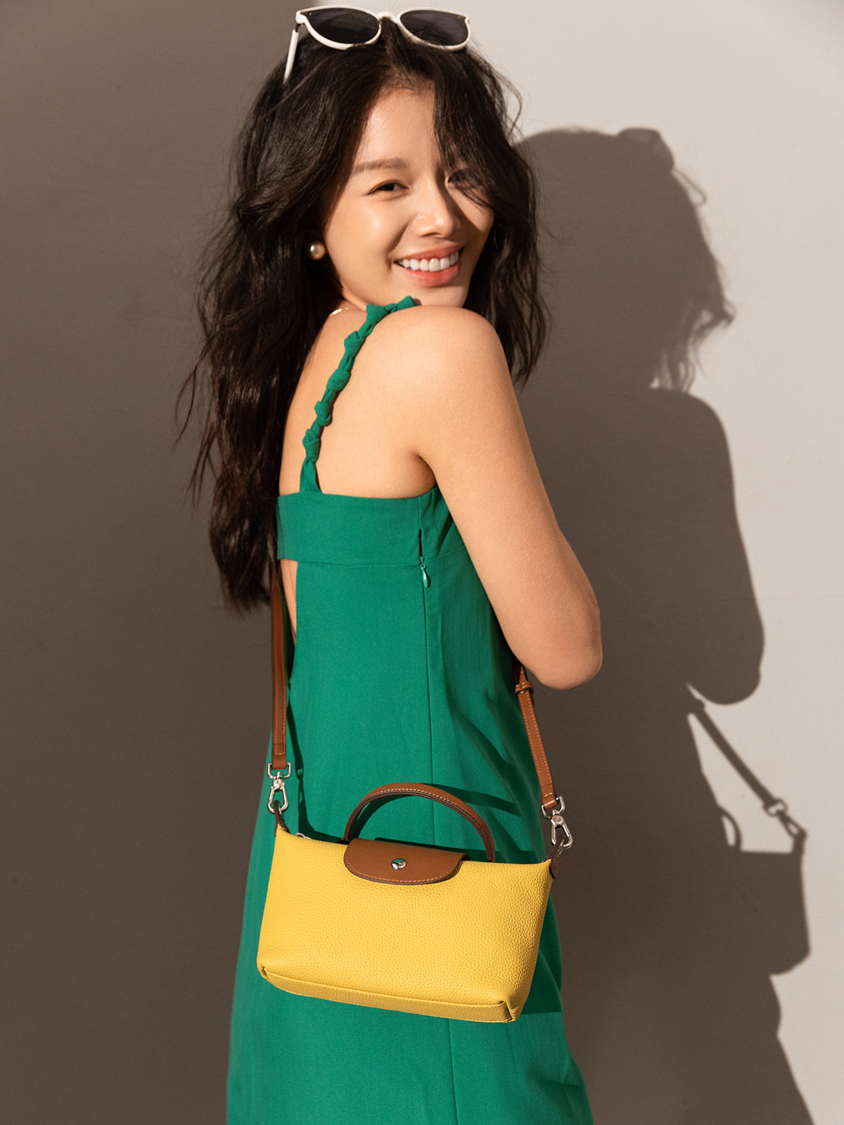 classic waterproof pouch top handle bag yellow 5