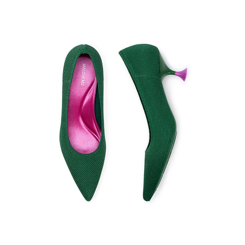 Classy Madam Pointed Toe Kitten Heels - 0cm