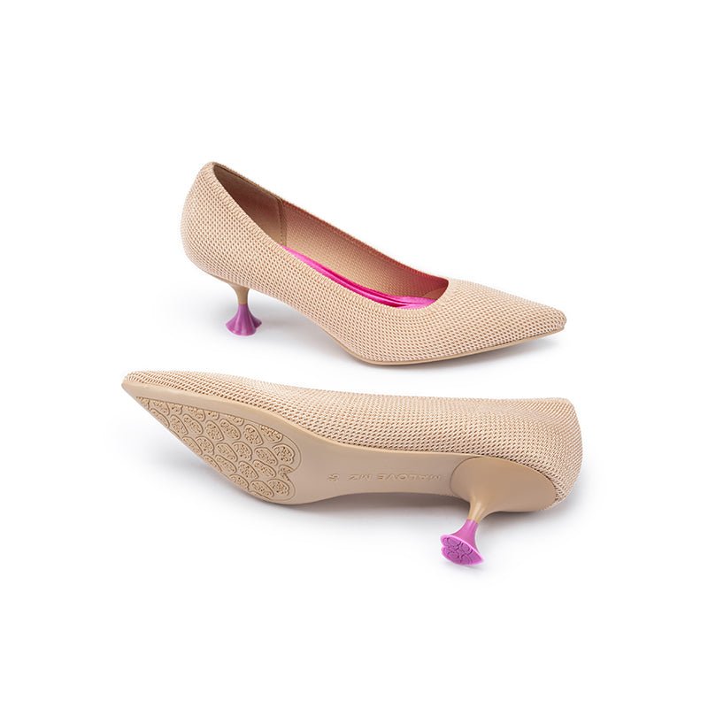 Classy Madam Pointed Toe Kitten Heels - 0cm