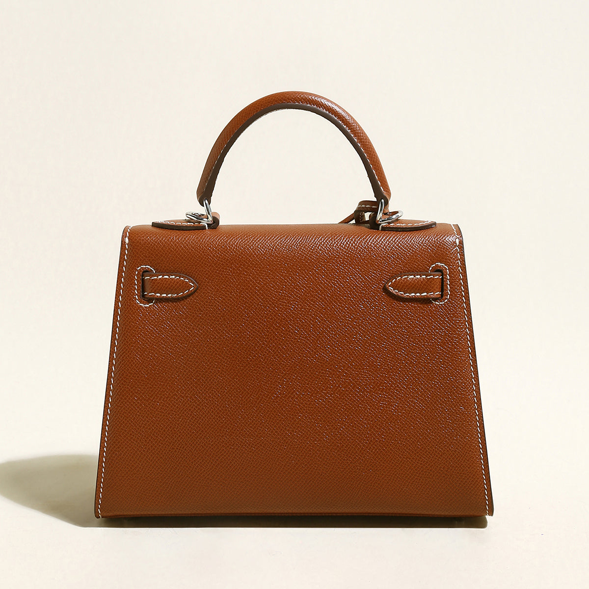 clifton leather top handle bag brown 3