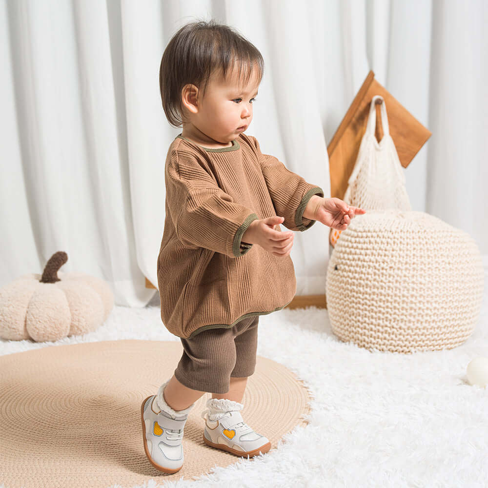 cloud breathable soft sole non slip baby sneakers all cream 6