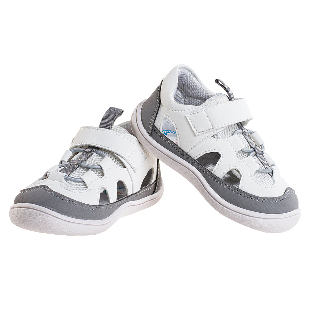 cloudy baby non slip breathable soft sole walking shoes all grey 3