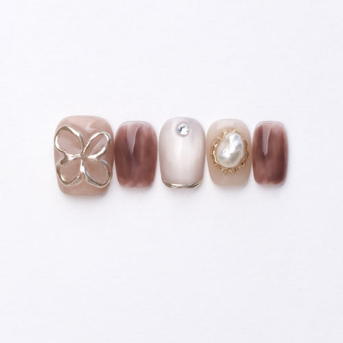 Cocoa Sugar 3D Press-On Nails