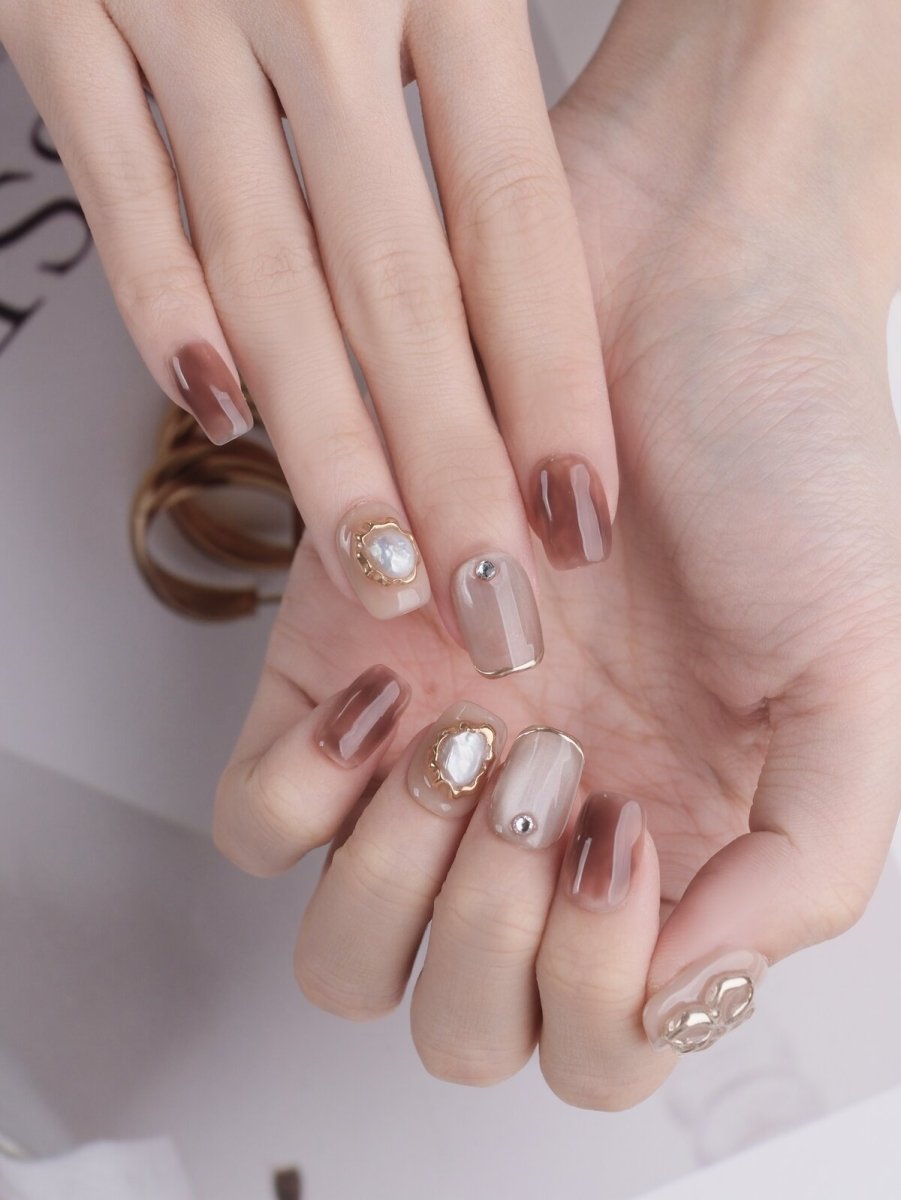 Cocoa Sugar 3D Press-On Nails