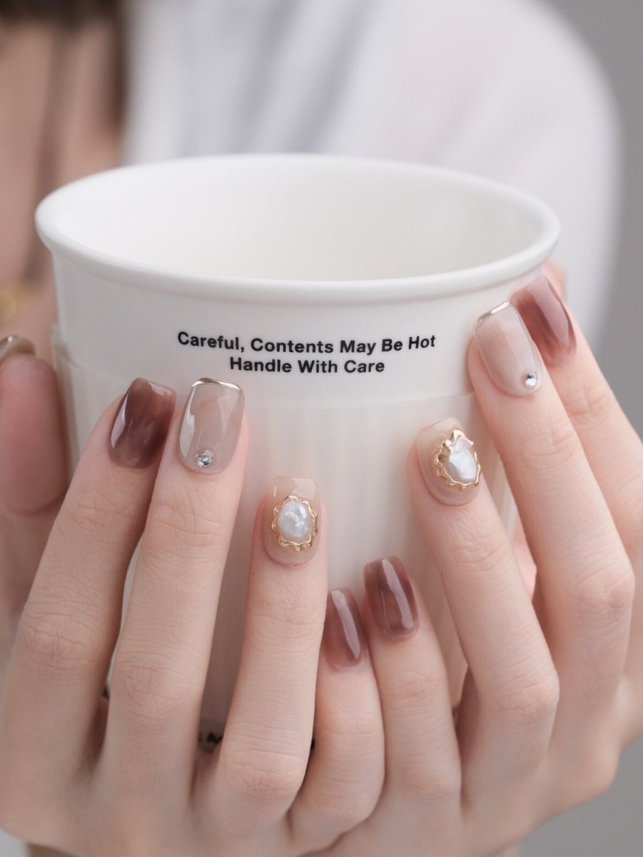 Cocoa Sugar 3D Press-On Nails
