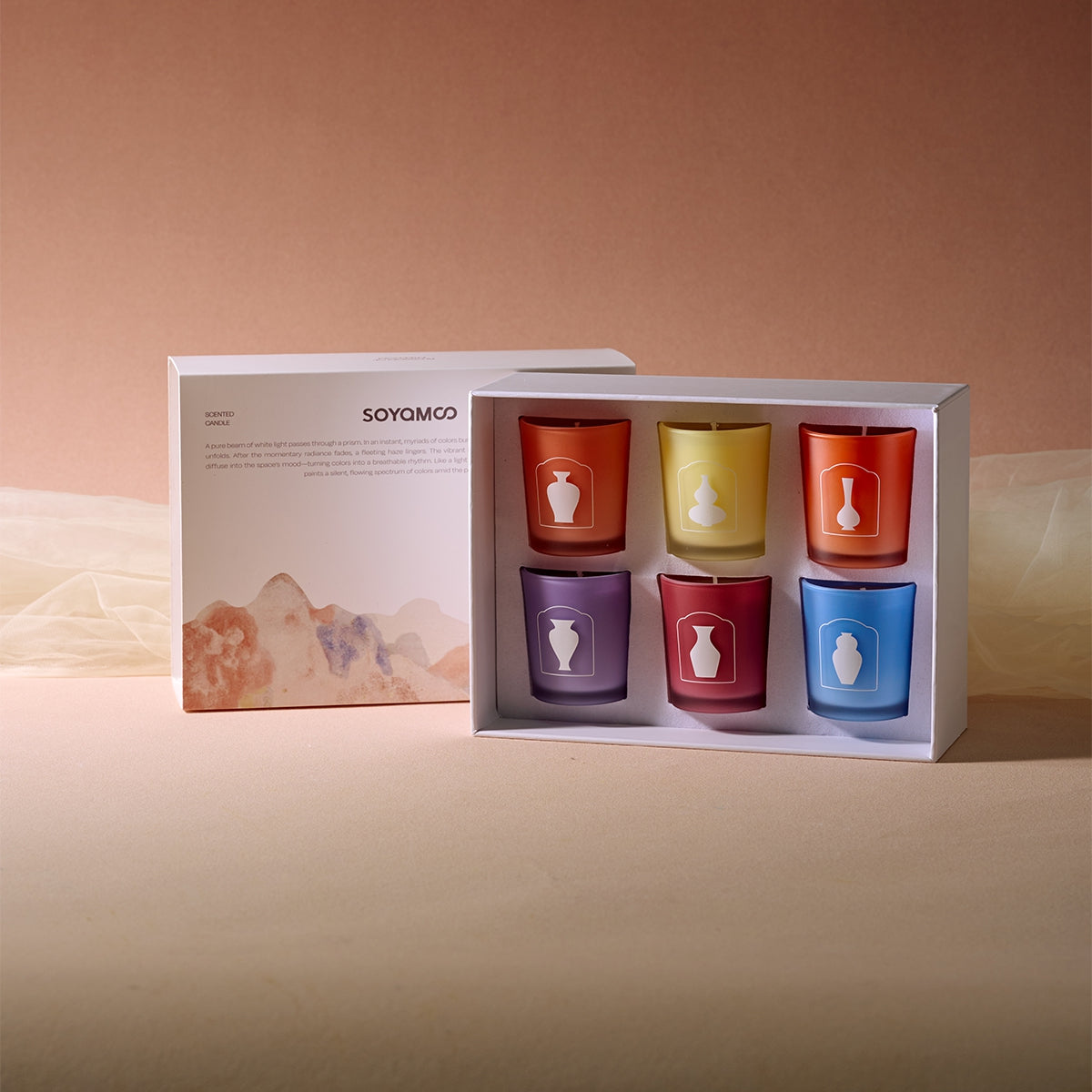 Color Collection Scented Wax Cup Gift Set (6 Packs)