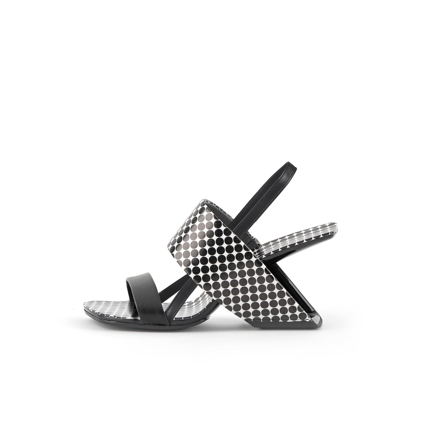 color pop slingback arch heel mules all black 1